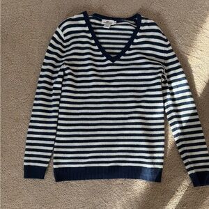 EUC Vineyard Vines Striped Sweater with Whale Arm Patches